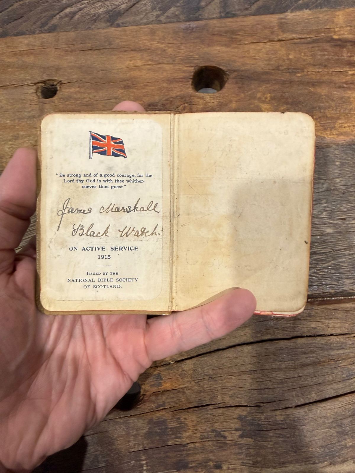 James Marshall, Black Watch. On Active Service, 1915.